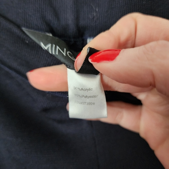 MING WANG Quiet Luxury travel kint pull on straight pant in ink size L - Picture 4 of 7